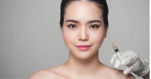 Non-surgical jawline contouring with dermal fillers to improve facial symmetry and profile.